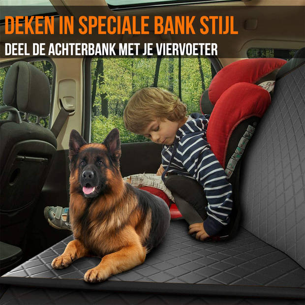 Strex Hondendeken Auto Achterbank en Kofferbak - 137 x 147 CM - Beschermhoes - Hondenkleed - Honden Deken Auto