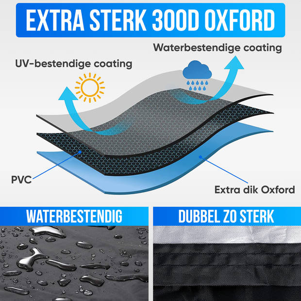 Strex Scooterhoes / Motorhoes Universeel voor alle Scooters / Motors - Waterdicht 300D Oxford - Geschikt voor Windscherm