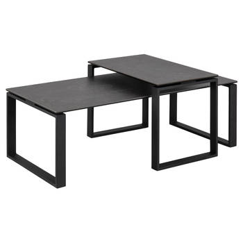 Kamma salontafel set zwart.