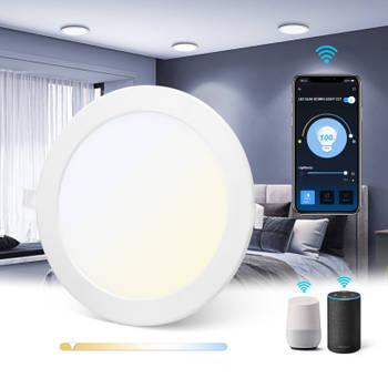 Aigostar LED Plafondlamp - Inbouwspots - Slimme Verlichting - 2.4 Ghz WIFI CCT - Appbesturing - iOS&Android - Smart Home
