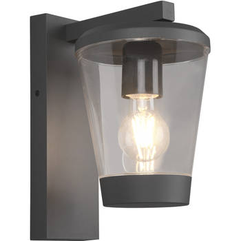 LED Tuinverlichting - Wandlamp - Trion Civonu - E27 Fitting - Rond - Spatwaterdicht IP44 - Mat Antraciet - Aluminium