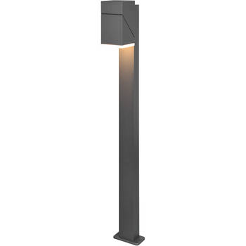 LED Tuinverlichting - Staande Buitenlamp - Trion Avirma - 7W - Warm Wit 3000K - Rechthoek - Mat Antraciet - Aluminium -