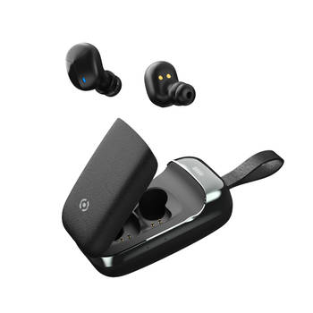 Celly - UpSound Flip Bluetooth Earbuds - Kunststof - Zwart