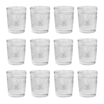 Krumble Waterglas vintage - 260 ml - Set van 12