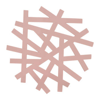 Krumble Pannenonderzetter rond - 20 cm - Silicoon - Roze