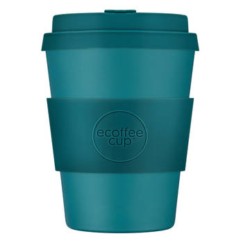Ecoffee Cup Bay of Fires PLA - Koffiebeker to Go 350 ml - Petrol Siliconen