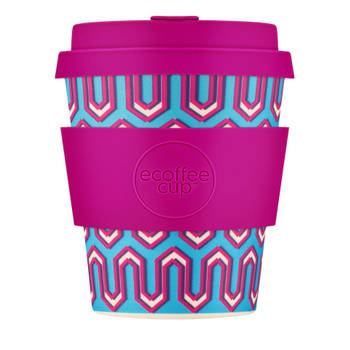 Ecoffee Cup Messages from the Unseen World PLA - Koffiebeker to Go 250 ml - Fuchsia Siliconen