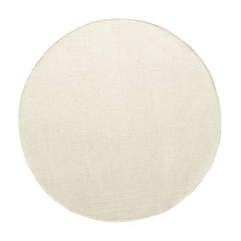 Rond vloerkleed wollen Wit - Cobble Stone