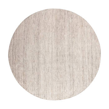 Vloerkleed Gerecycled Materiaal Rond Ciro Naturel gemeleerd (bruin/wit/antraciet)