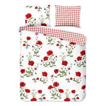 iSleep dekbedovertrek Poppy 30315 - Wit - 2-Persoons 200x200/220 cm