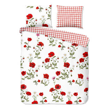 iSleep dekbedovertrek Poppy 30315 - Wit - 1-Persoons 140x200/220 cm