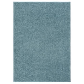 vidaXL Vloerkleed kortpolig 120x170 cm blauw