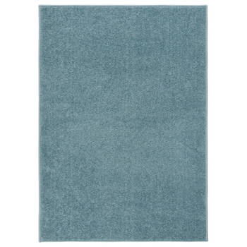 vidaXL Vloerkleed kortpolig 240x340 cm blauw