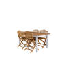 Panama tuinmeubelset tafel 90x152/210cm en 4 stoel Cane lichtgrijs, naturel.