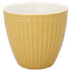 GreenGate Beker (Latte cup) Alice honey mosterd 300 ml Ø 10 cm