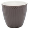 GreenGate Beker (Latte Cup) Alice donker Chocolade 300ml Ø 10cm