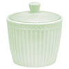 GreenGate Suikerpot met deksel Alice lichtgroen 120ml - Ø 8.5 cm