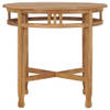 The Living Store Eettafel Teak - 80 x 75 cm - Weerbestendig