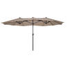 SenS-Line - Marbella Parasol Taupe 270x450 Cm - Grijs