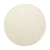 Rond vloerkleed wollen Wit - Cobble Stone