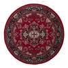 Vintage Vloerkleed Rood Rond - Perzisch - Retro - 200cm (L) - Nain - Interieur05