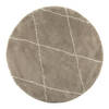 Berber vloerkleed rond hoogpolig Zand/Cream 240 Ø - (XL) - scandinavisch - nea - Interieur05