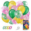 Fissaly® 40 Stuks Latex & Papieren Confetti Ballonnen Hawaii Tropical Party Thema Ballonnen – Feest Versiering