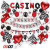 Fissaly® 66 Stuks Las Vegas Casino Decoratie set – Poker Verjaardag Feest Versiering – Feestdecoratie