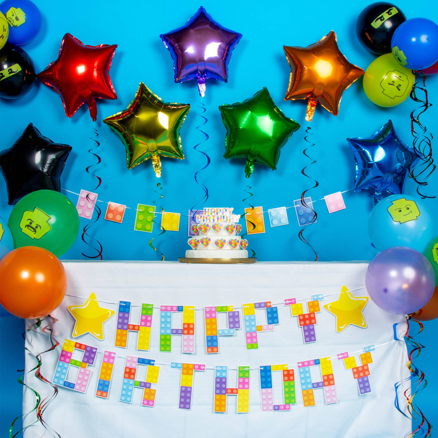 Fissaly® 100 Stuks Lego Feest Versiering Kinderfeestje Decoratie – Themafeest Verjaardag – Bouwen Feestartikelen | Blokker