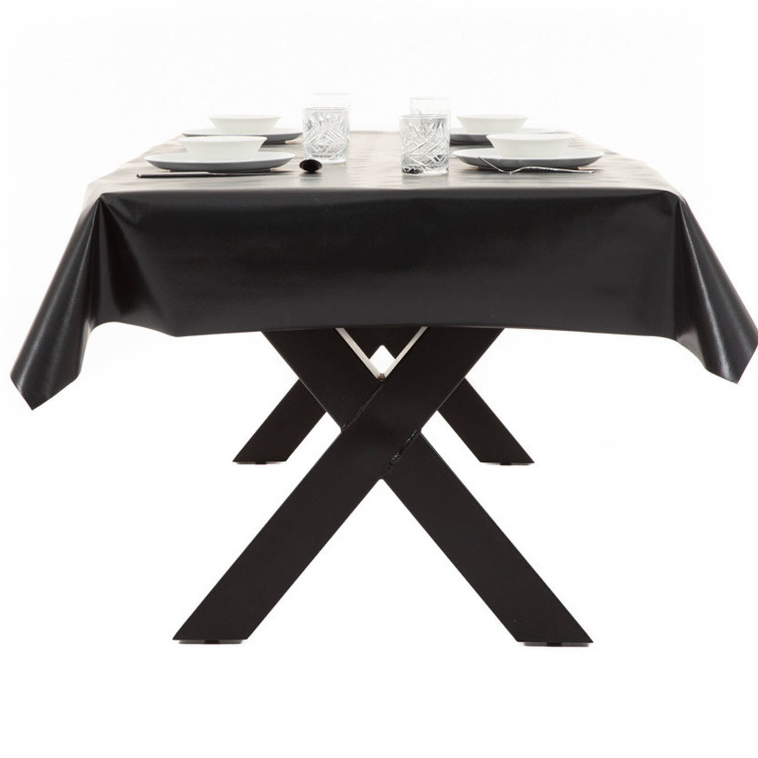 Occlusie fictie twee Buiten tafelkleed/tafelzeil zwart 140 x 200 cm rechthoekig - Tafellakens |  Blokker