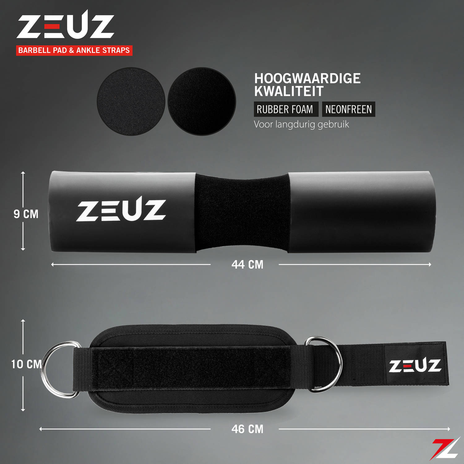 ZEUZ® Pad – Squat & Hip - Fitness – Halter Kussen Nekbeschermer – Zwart | Blokker