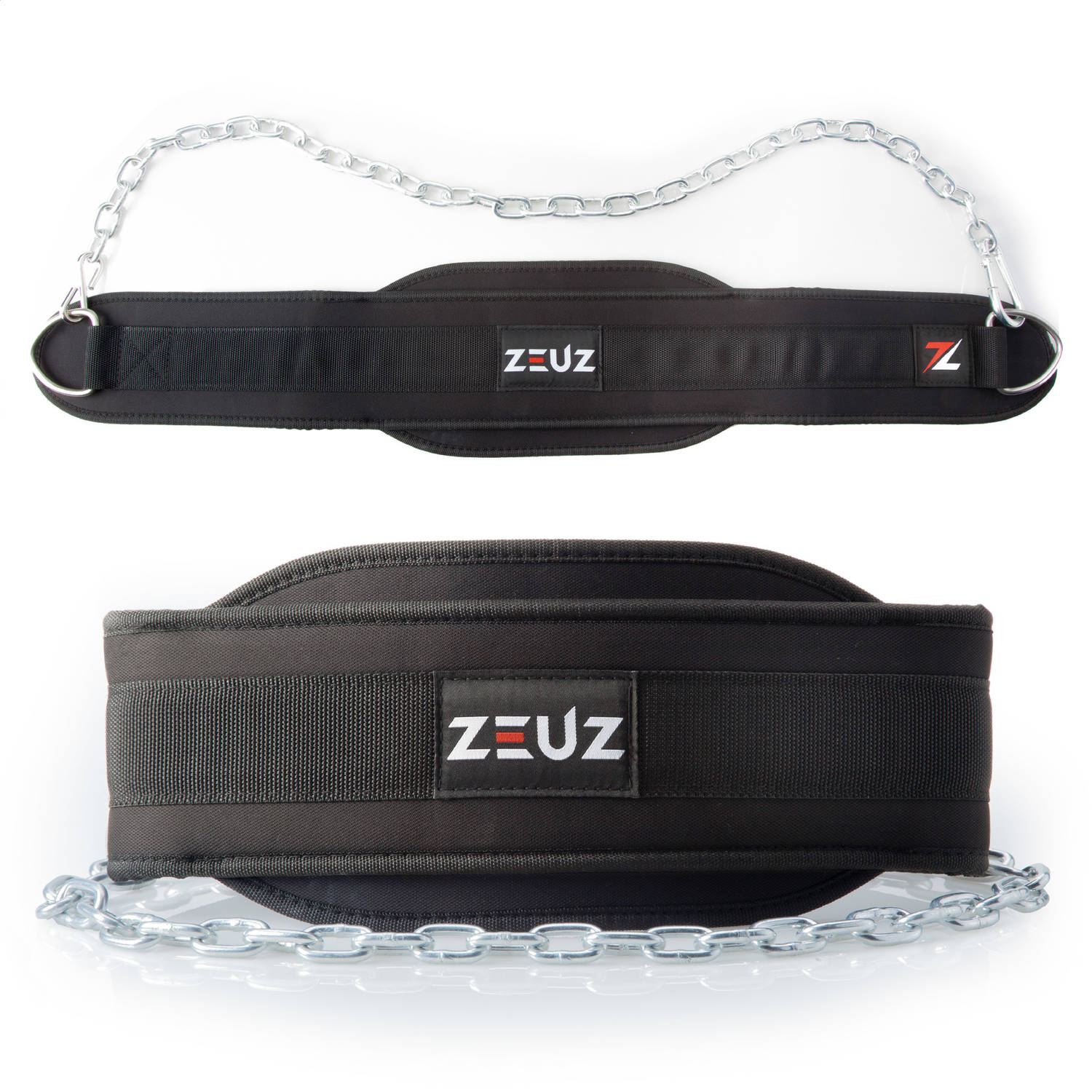 Zeuz® Dip Belt Dipping Gordel & Gewicht Riem Fitness, Crossfit & Calisthenics Zwart