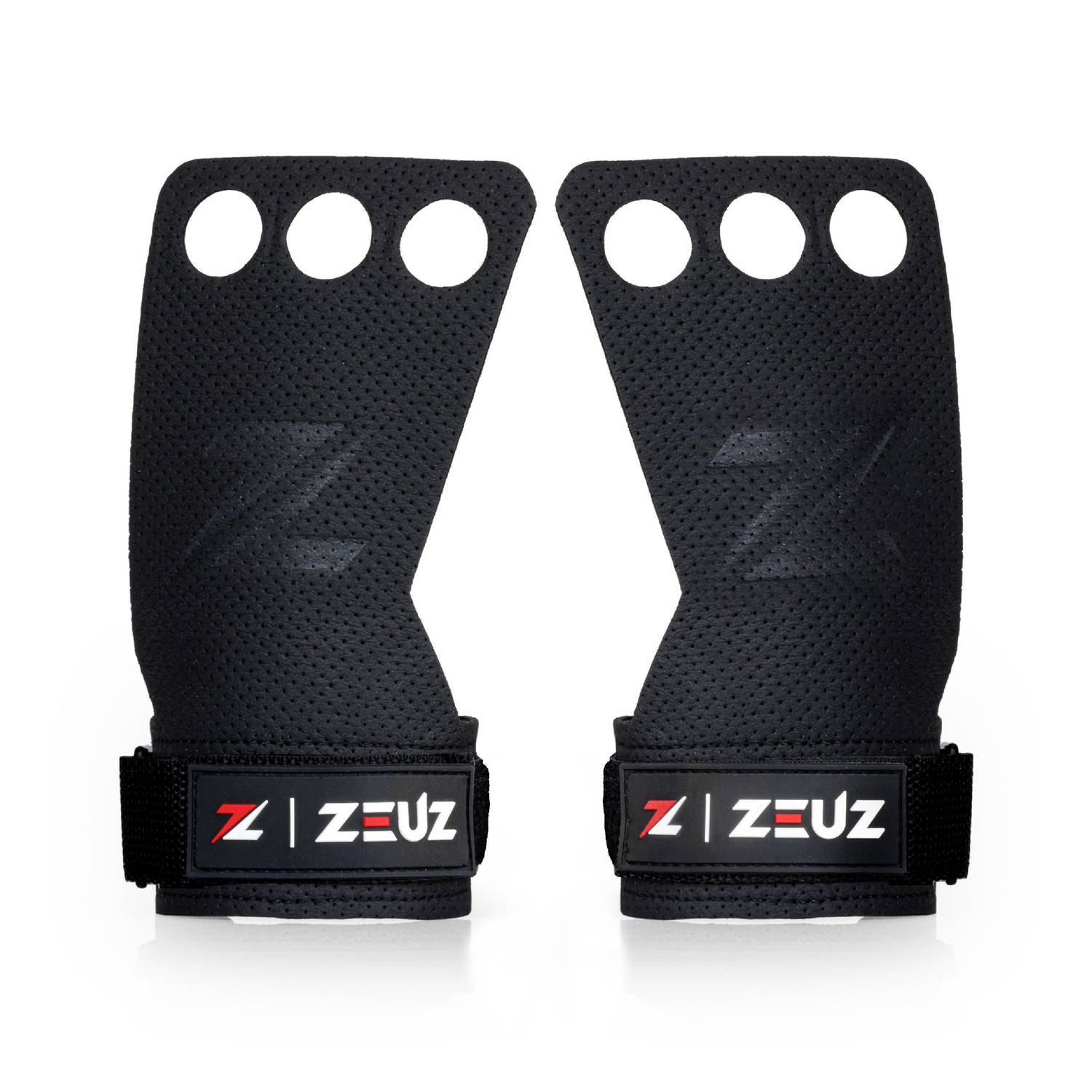 Zeuz® Fitness & Crossfit Grips - Sport Handschoenen - Turnen - Gymnastics - Zwart - Maat Xl