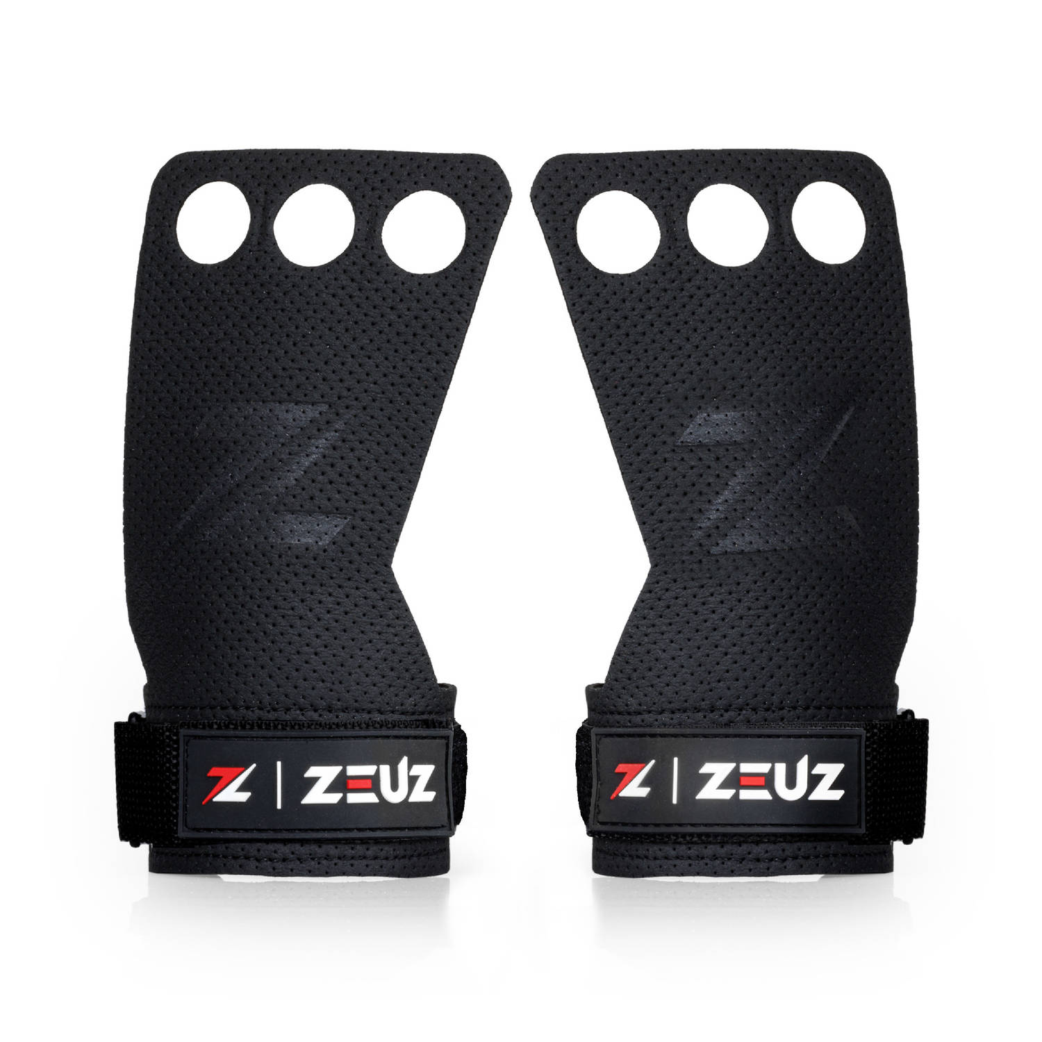Zeuz® Fitness & Crossfit Grips Sport Handschoenen Turnen Gymnastics Zwart Maat S