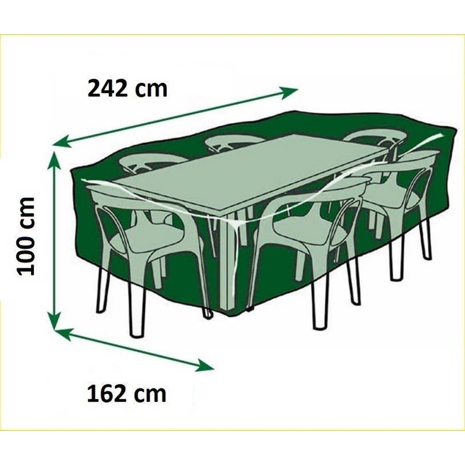 MaxxGarden Tuinset Beschermhoes 242x162x100cm Waterdicht