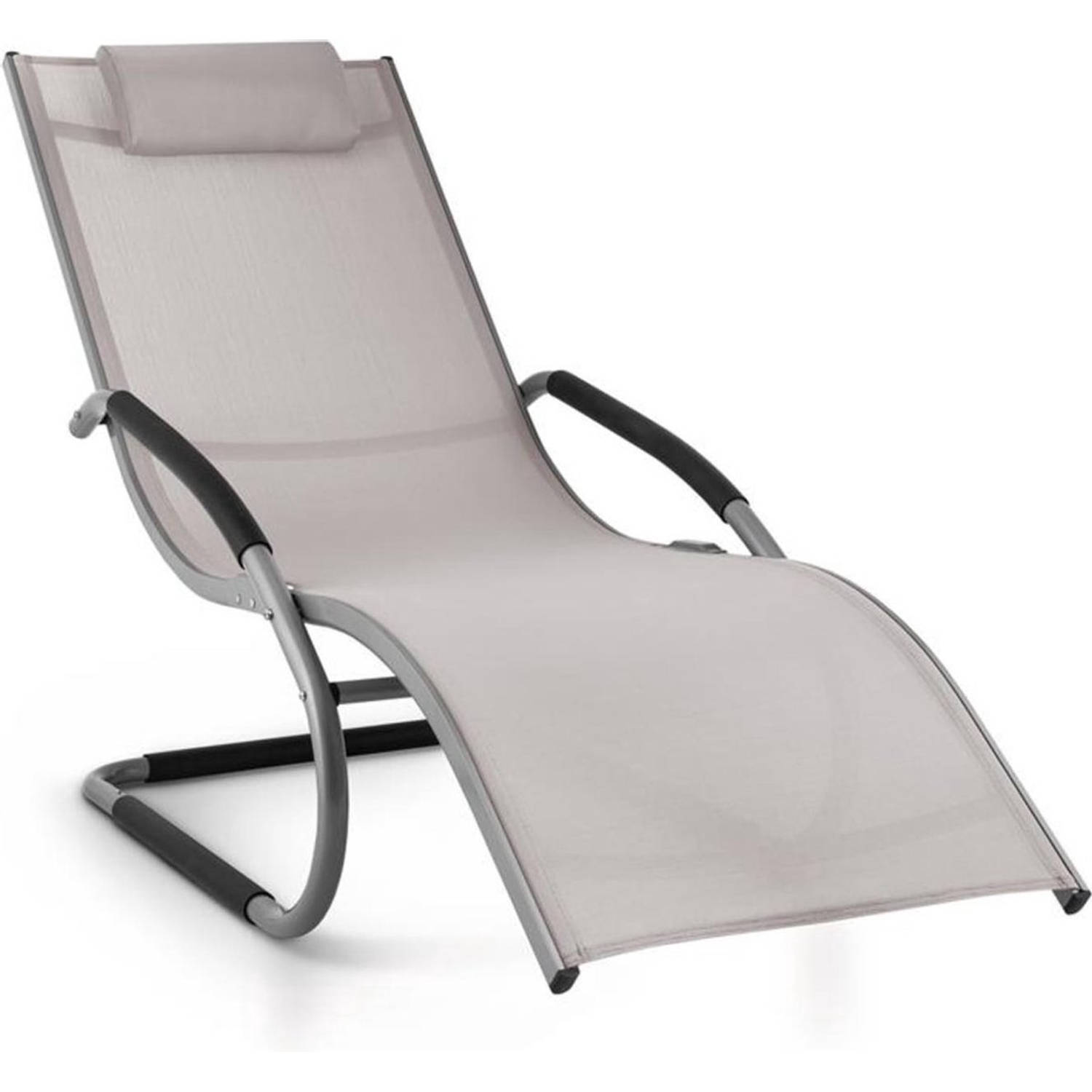 MaxxGarden Ligbed - Schommelstoel voor tuin zwembad - 148x63x85 cm grijs | Blokker