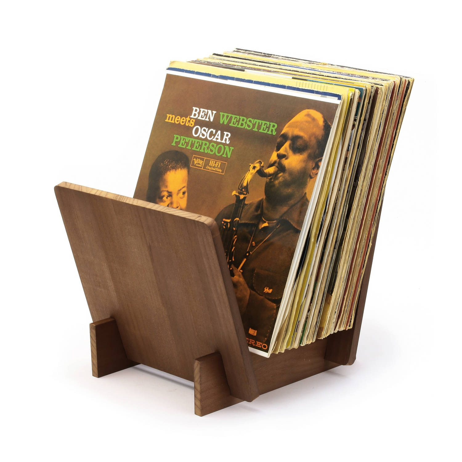 Dynavox ST40 houten LP standaard maximaal 40 albums - dennenhout bruin