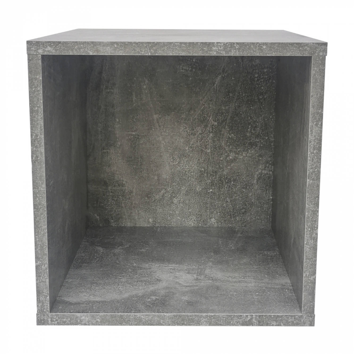 doorgaan met Implicaties buis Opbergkubus Vakkie multifunctioneel vierkant - stapelbaar opbergsysteem -  grijs industrieel beton look | Blokker
