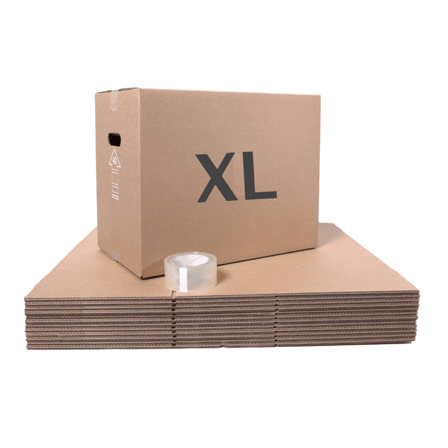 Verhuisservice+ Verhuisdozen xl - incl tape - extra sterk - 106L - 30 stuks