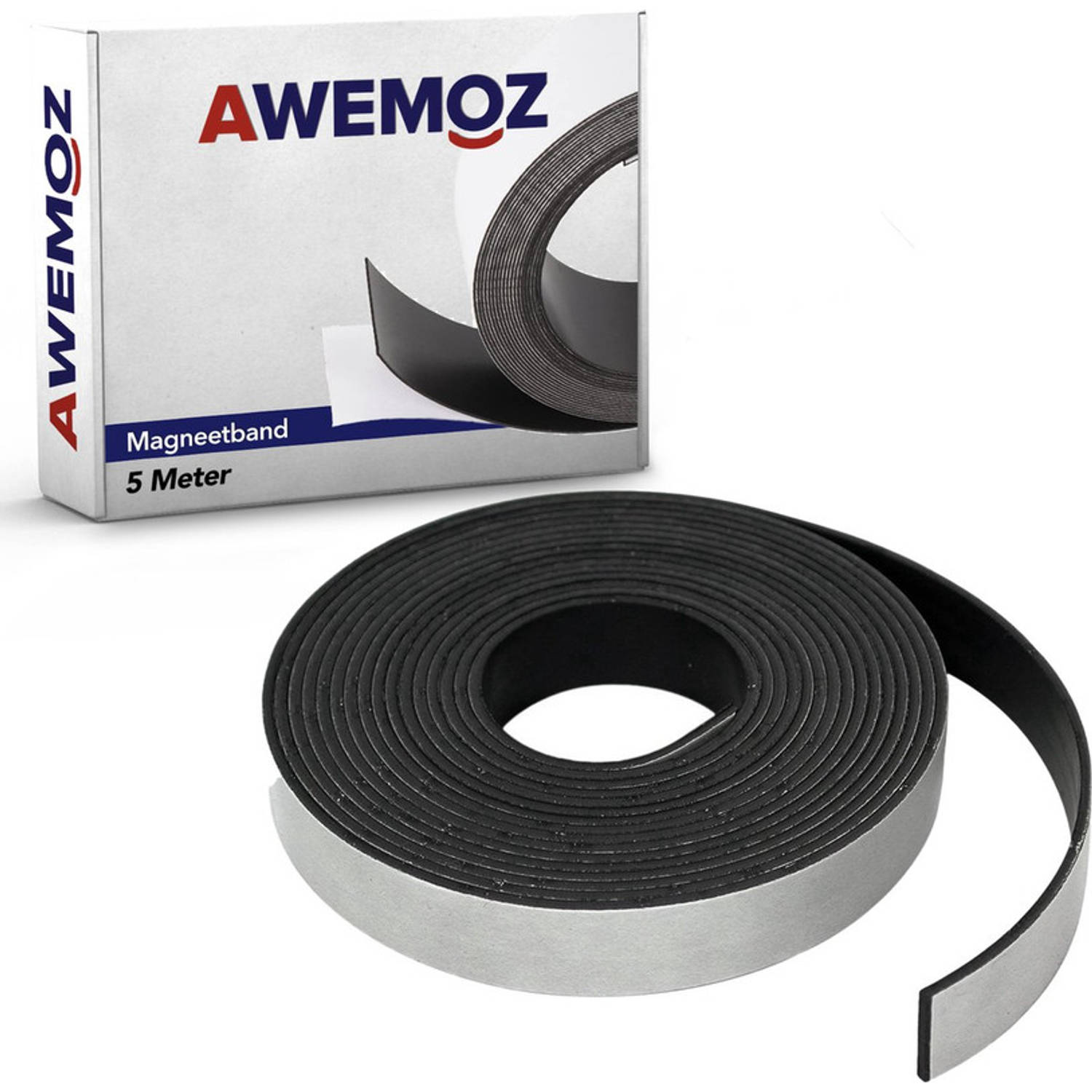 dun Maken Verward zijn AWEMOZ Magneetband met Plakstrip - 5 Meter Lang - Magneetstrip - Magneet  Tape - Magnetisch Tape - Zelfklevend - Zwart | Blokker
