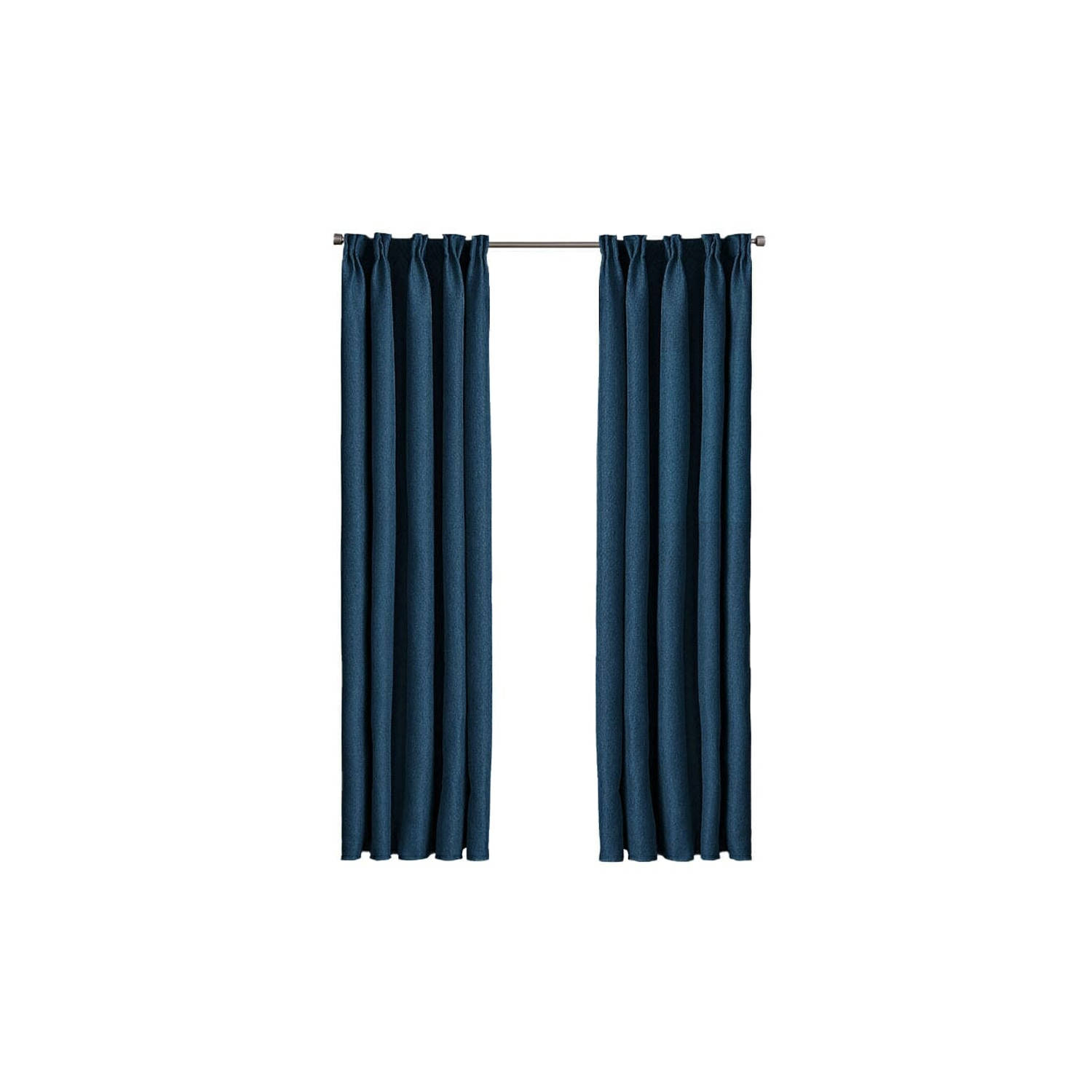 Larson Premium - Premium gordijn - Luxury home edition - Met haken - 1.5m x 2.7m - Donkerblauw