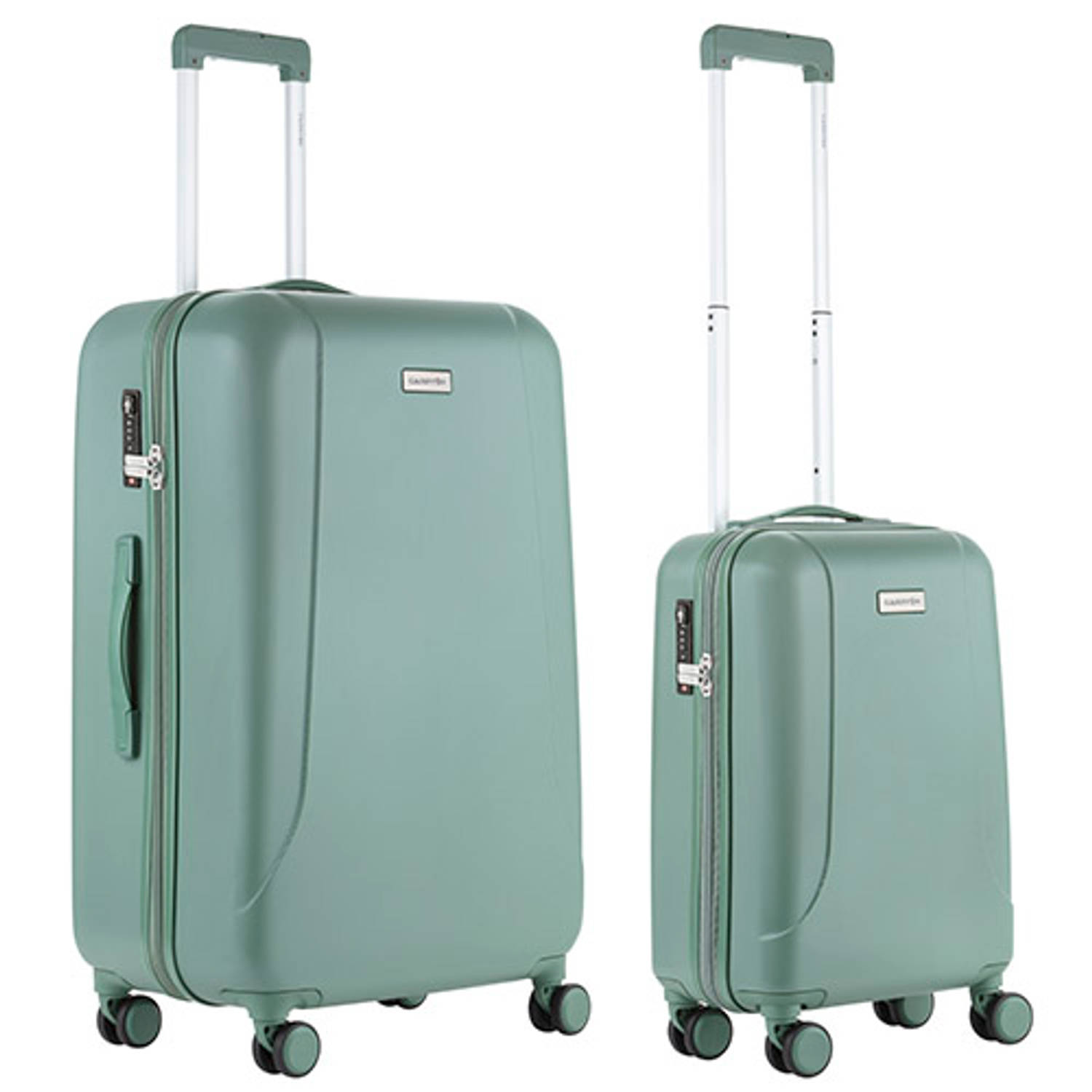 Carryon Skyhopper Kofferset Tsa Handbagage + Reiskoffer 78cm Dubbele Wielen Olijf