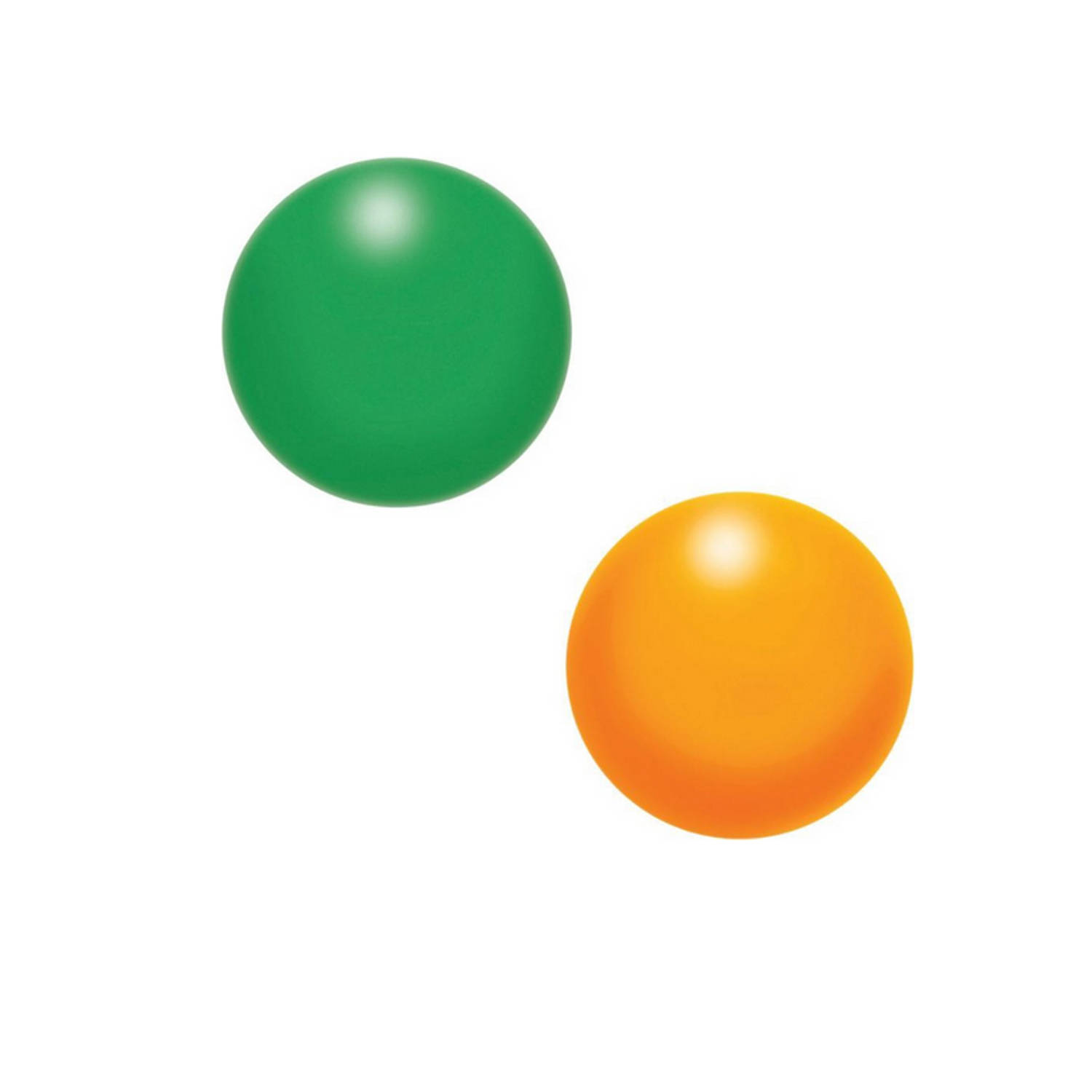 Aidapt Stressbal set van 2 - Groen & Oranje - Voor hand, pols en onderarmoefeningen - 5cm diameter - knijpballetje