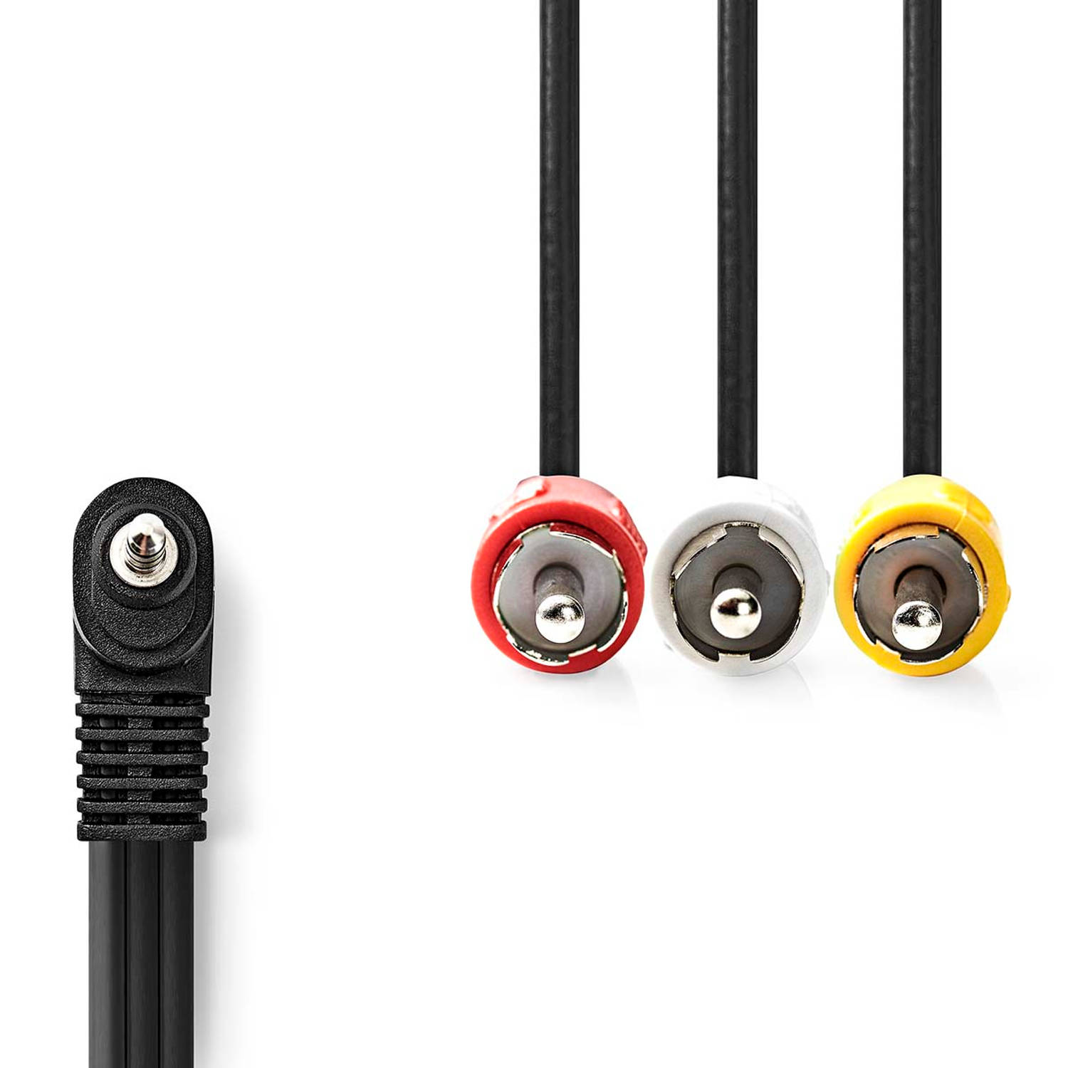 3,5 mm AV-Kabel | 3,5 mm AV Male 3x RCA Male | 1,0 m | Zwart