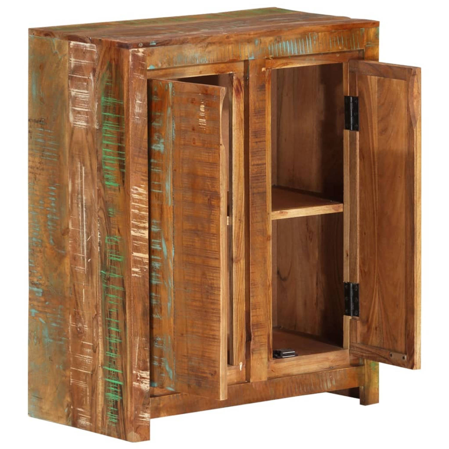 The Living Store Houten Dressoir - Bijzetkast - 60x33x75 cm - Massief gerecycled hout