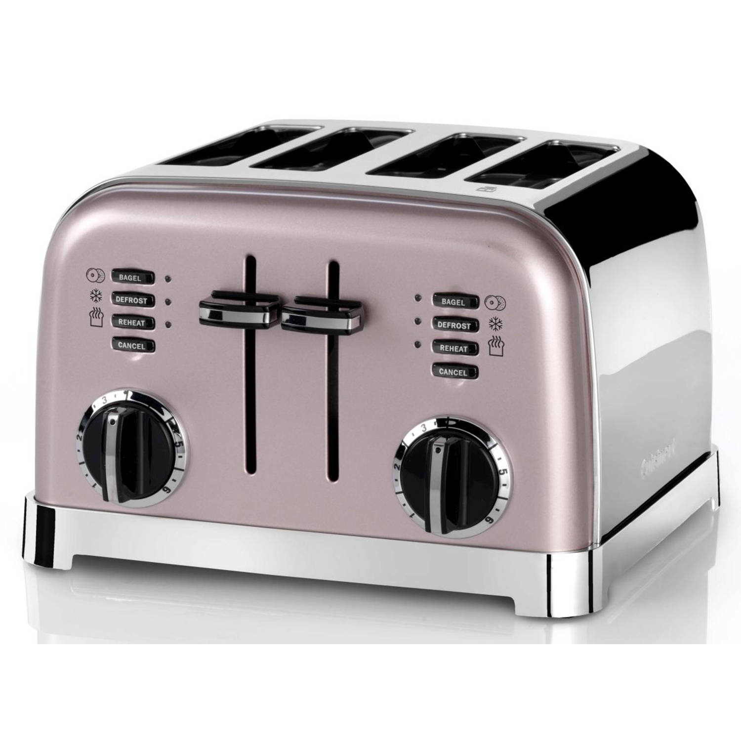 Cuisinart Broodrooster Style - CPT180PIE - 4 sleuven - ontdooifunctie - 6 standen - Vintage Pink