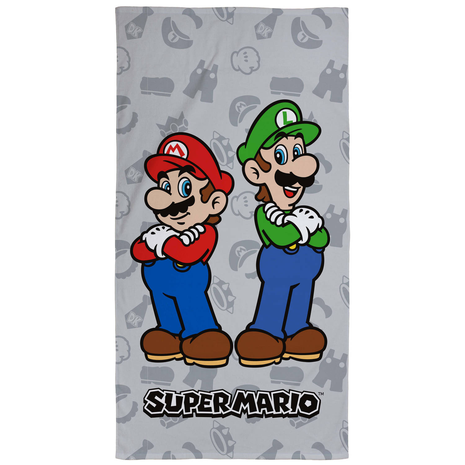 Badlaken Nintendo Mario en Luigi 70x140 cm Katoen