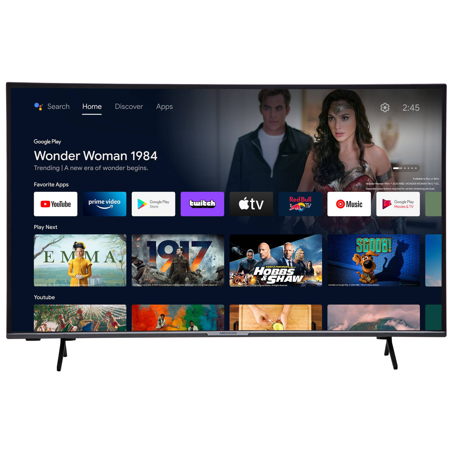 Medion X14325 - Android Tv - 108 Cm - 43 Inch - 4k - Europees Model