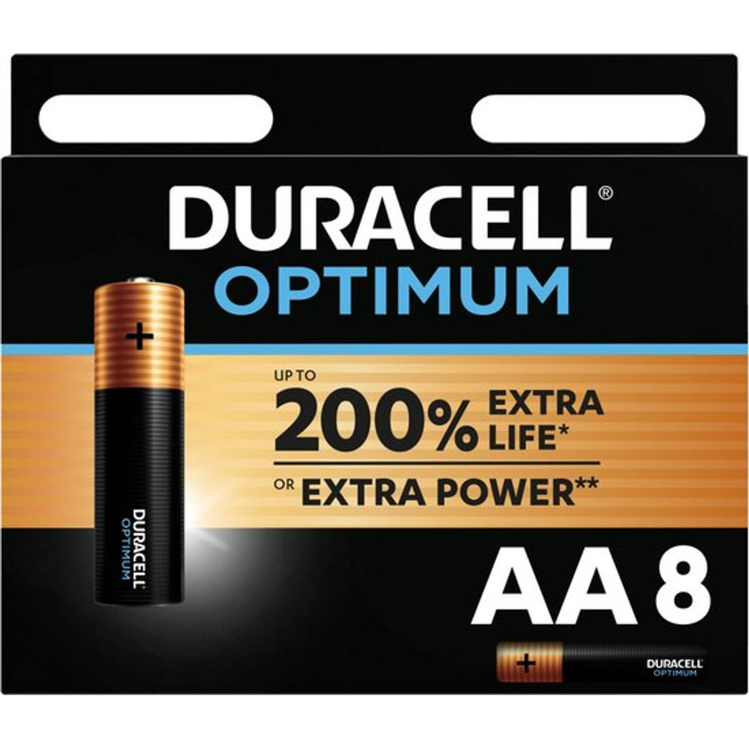 Duracell Optimum Alkaline AA batterijen - 8 stuks