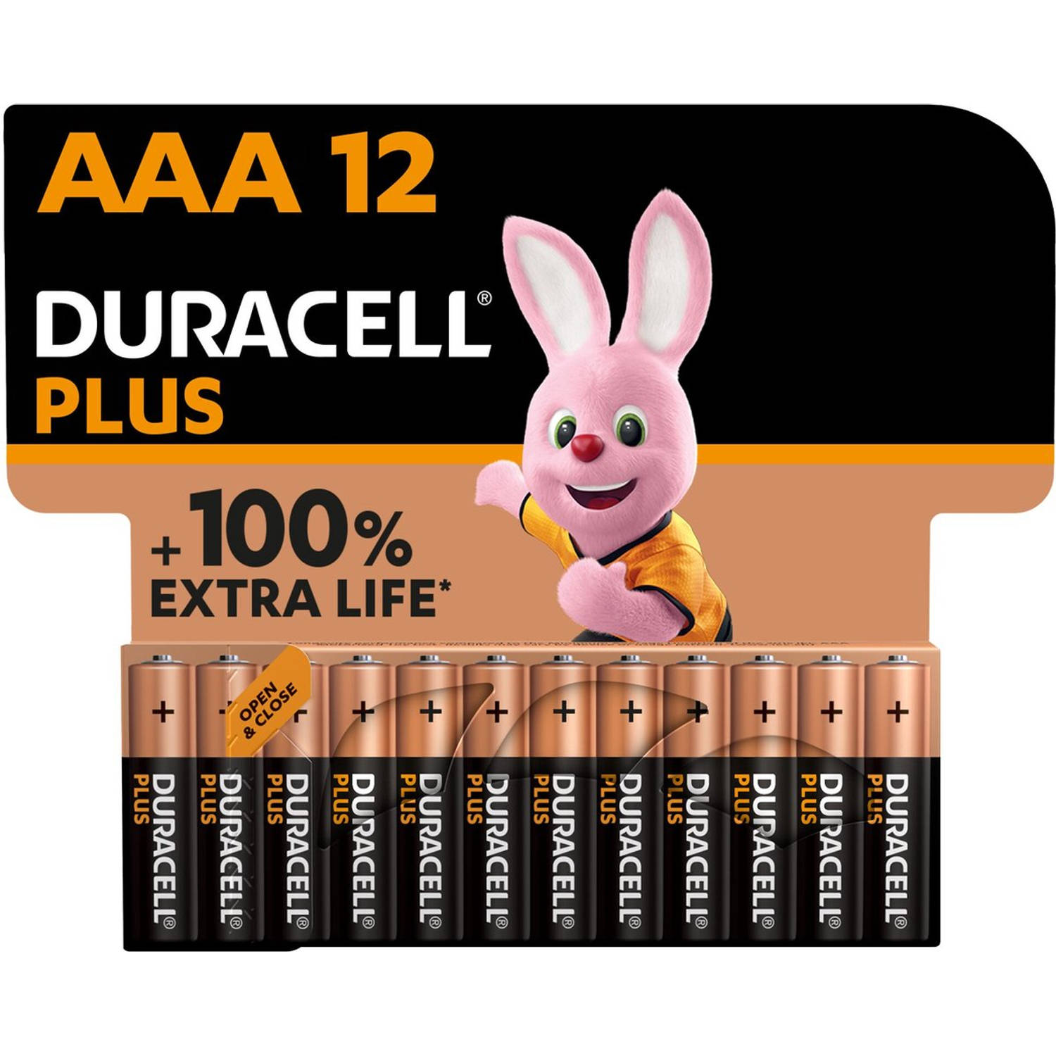 Duracell Plus Alkaline 100% AAA 12 pack (LR03)
